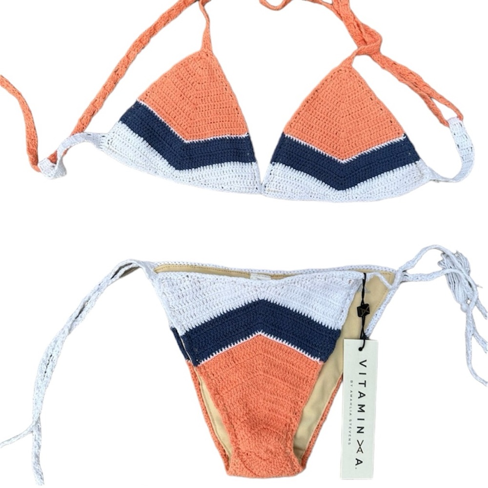 Vitamin A Orange and Blue Bikini